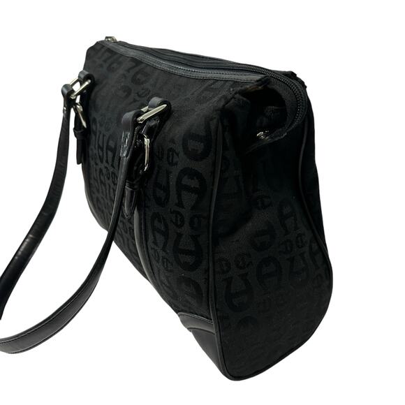 Etienne Aigner Velden Core Collection Canvas Monogramed Handbag Shoulder Bag - Picture 3 of 10